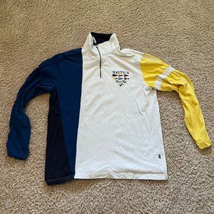 Vintage Nautica Sailing Club 1/4 Zip Sweatshirt M